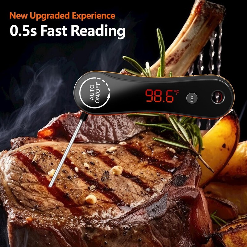 0.3s Instant Read Meat Thermometer IP67 Waterproof | Paysean Accurate