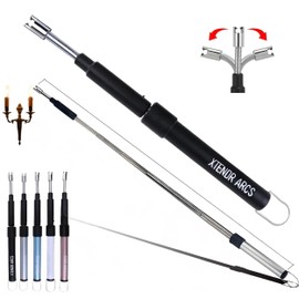 XTENDR ARCS V2 Extendable 2.5 Feet. Arc Extra Long Lighter, Flameless Fireplace Stove Electric Candle Lighter, Long Neck for Pilot Light, Grilling, Firepit, Kitchen, BBQ (Black)