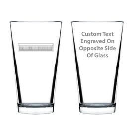 Custom Piano Keyboard Pint Glass for Beer - Music Gifts for Musicians, Teachers and Musical Accessories for Women and Men that Play Keys - 16 Oz Glasses