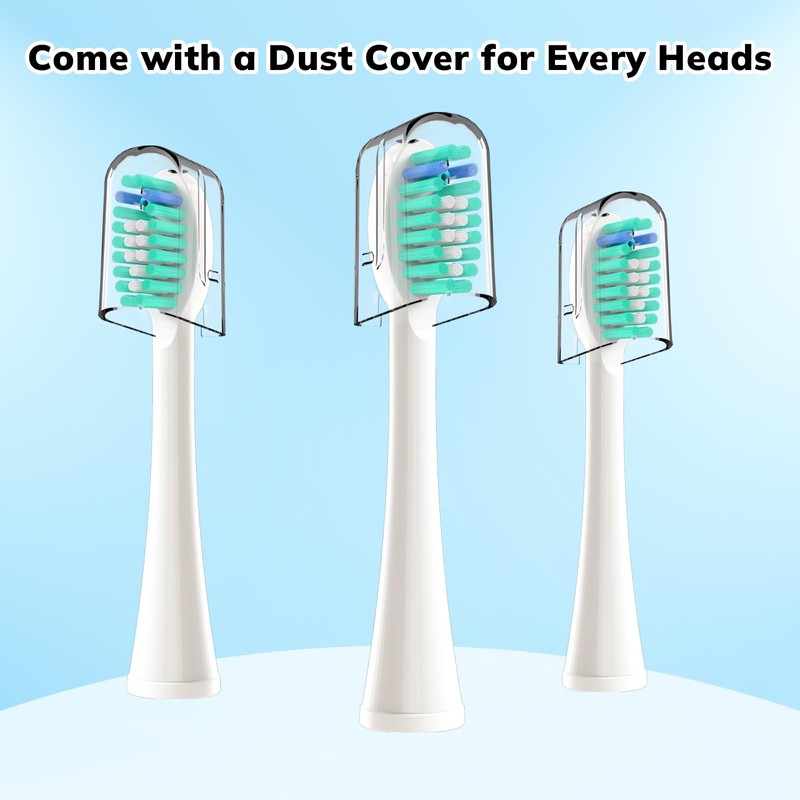 6 Pack Topkitfice Replacement Flossing Toothbrush Heads with Covers Compatible