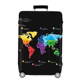 Suitcase Cover Elastic Suitcase Cover Bamboo Carbon Fibre 18-32 Inch Suitcase Protective Cover Luggage Cover Travel Suitcase Cover Suitcase Protector Luggage Cover Luggage Cover, Colour 1, Suitcase