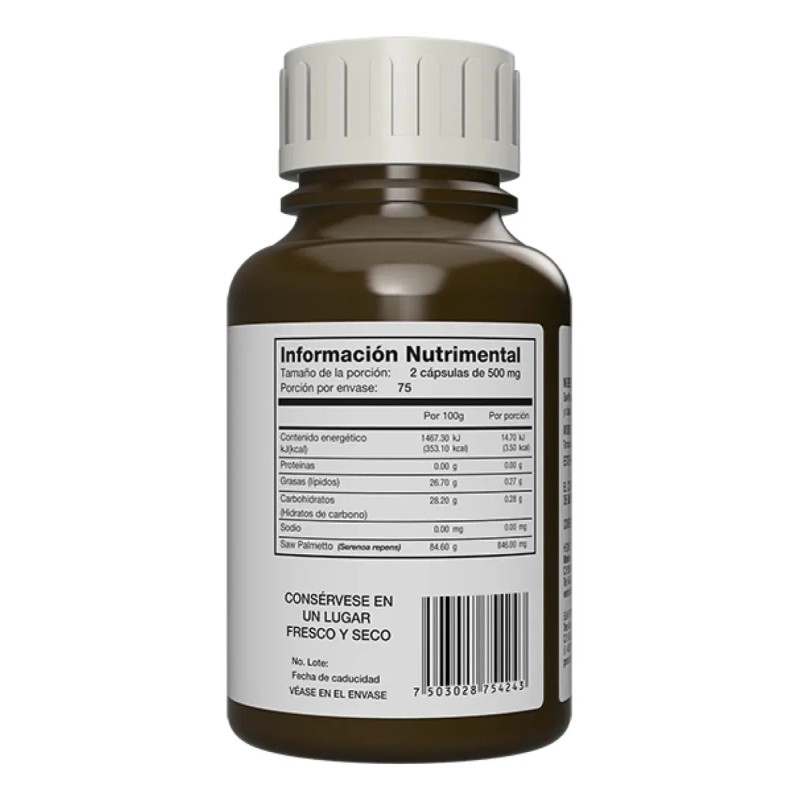 Saw Palmetto 150 Cápsulas De 500 Mg Sabor N/a
