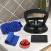 Large Suction Cup Car Cleaning Kit with Microfiber Glove, Nano