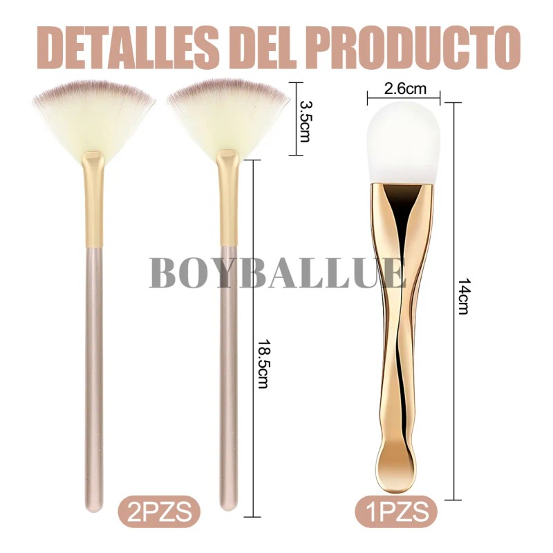 🔥 3pz brochas faciales silicona para mascarillas y limpiadores Vitaminas