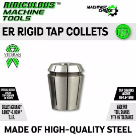 Ridiculous Machine Tools High-Quality 1/4" ER 40 Rigid Tap Collet with Special Locking Design