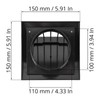 HVAC OV 4 Inch Black ABS Plastic Exhaust Dryer Vent