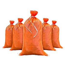 Sandbaggy Sandbags | 14" x 26 Inch | High Visibility Orange Color | Military Grade | Tough 50 LB Capacity | Protects Homes & Businesses From Flooding | Holds Down Traffic Signs & Fencing (25 Bags)