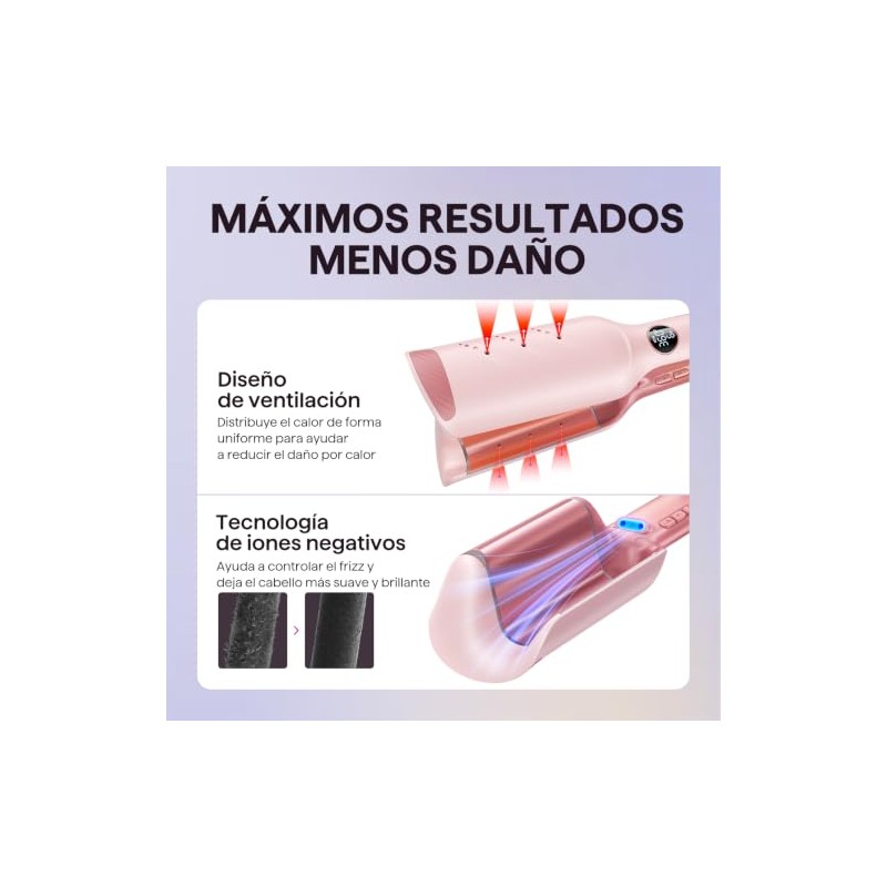 Wavytalk Power Wave, Waflera Para Cabello, Ondulador De Cabello