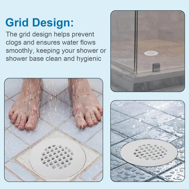 2-Inch Side Outlet Low Profile Shower Drain, PVC Shower Drain