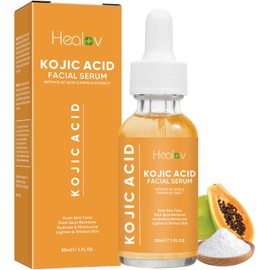 Healov Suero De Ácido Kójico: Elimina Manchas Oscuras En Rostro Y Cuerpo; Aclara La Piel Con Manchas Hiperpigmentación Y Decoloración; El Aceite Facial Reduce El Acné Las Cicatrices Y Unific
