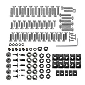 YIKBIK Complete Fairing Bolts Screws Fit For Honda CBR1000RR CBR 1000rr 2004-2005 - Silver