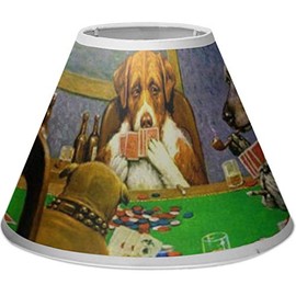 RNK Shops Dogs Playing Poker by C.M.Coolidge Empire Lamp Shade