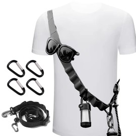 D.SigiYa Hanging Chain with Carabiner, Daisy Chain, 51.2 inches (130 cm), Loop Rope, Lantern, Tarp, for Laundry, Tableware, Camping, Outdoors, Tents, Mountain Climbing, Storage, Light, Hanging,