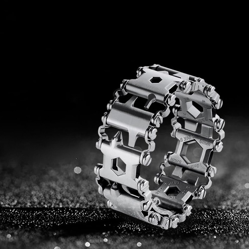 ieron Multitool Bracelet for Men - 29-in-1 Stainless Steel Multifunctional