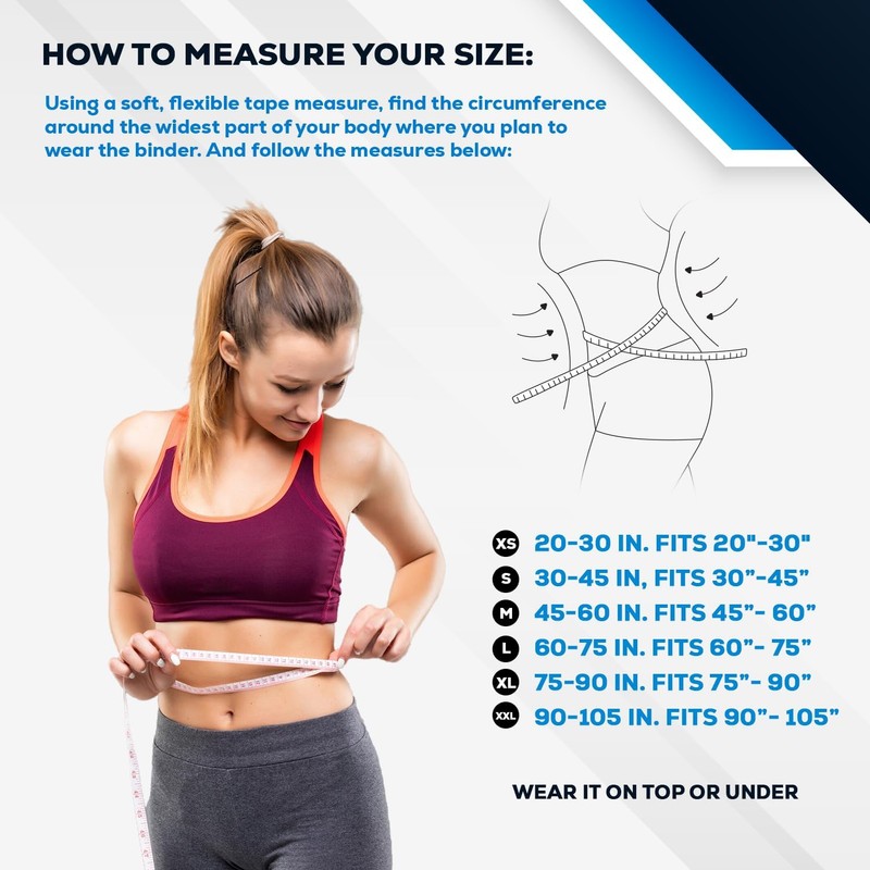 NYOrtho Abdominal Binder Lower Waist Support Belt - Compression Wrap