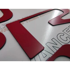 Advanced Trims 2x TRD Pro Red Bedside Raised Plastic Letters Insert 2014-2021