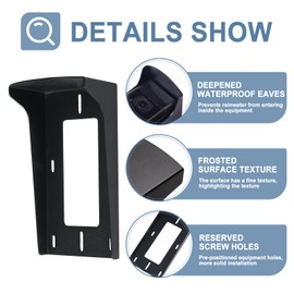 Cubierta de lluvia para timbre, cubierta antirreflejos, cubierta de acero antirreflejos, protección solar para anillo 1/2/3/4 (Pro Max)