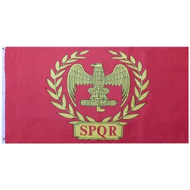 Alternative Novelties Roman Empire Crest 3'x5' 3 Foot x 5 Foot Rough Tex 100D Printed Polyester Flag Banner
