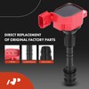A-Premium (Red) Set of 12 Ignition Coil Pack and Iridium