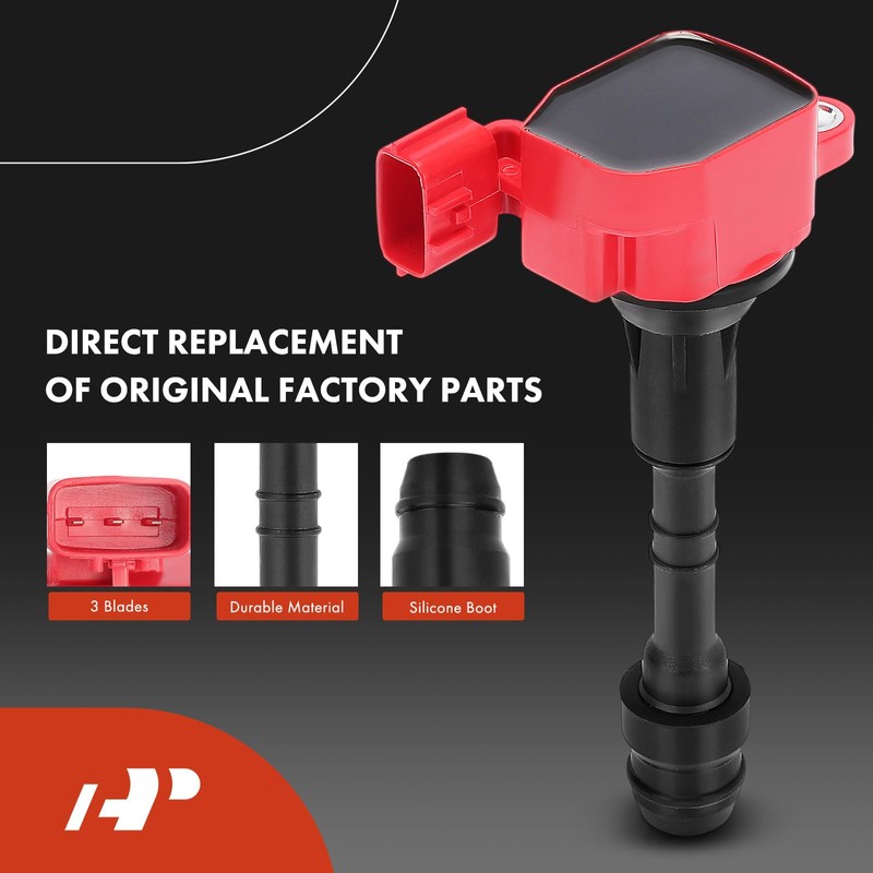 A-Premium (Red) Set of 12 Ignition Coil Pack and Iridium