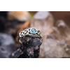Windalf TÂMIA Celtic Ring 6mm Blue Topaz Engagement Ring Cubic
