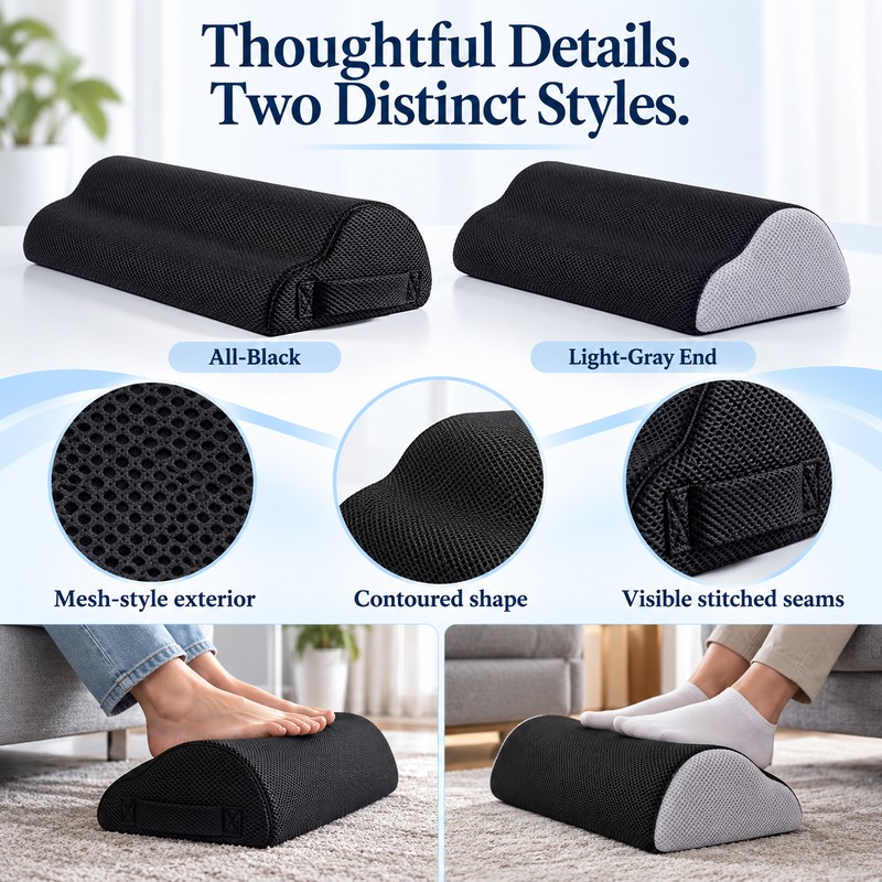 Memory Foam Footrest for Under Desk Comfort – Ergonomic Leg