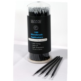 Makki 100 Lint-Free Microbrush applicators Application sticks for eyelash and brow tinting and Perming
