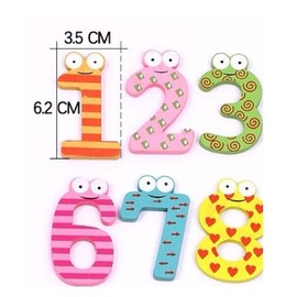 30 Pcs Wooden Magnets Fridge Numbers Large Cute Wood Fridge Magnets for Toddlers, Fridge Magnets, Magnetic Alphabet Letters Preschool Education Learning Spelling Toys for Kids
