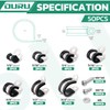 OURU 50PCS Cable Clamps with Screws Assortment Kit 304 Stainless