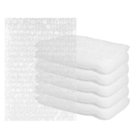 LOLYSIC Pack of 100 Bubble Wrap Bags 15 x 25 cm Transparent Bubble Wrap Padded Film for Moving and Shipping Packaging