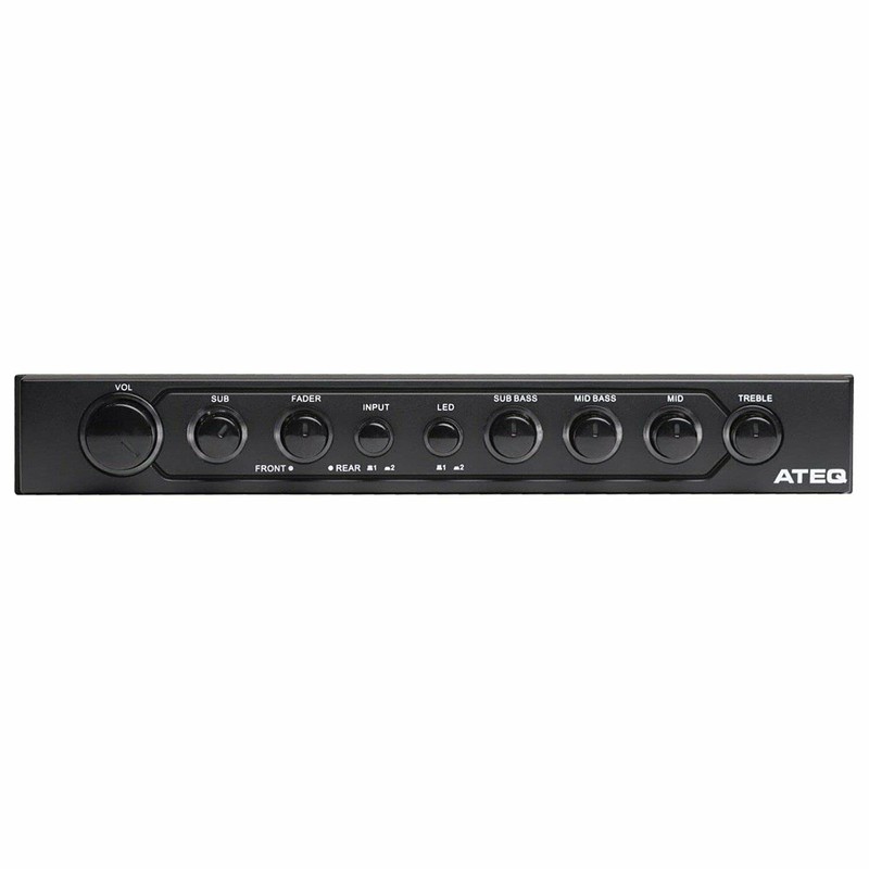 Autotek 4-Band Audio Equalizer with Built-in 2-Way Crossover, 9 Volts,