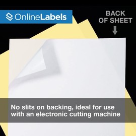 Pastel Yellow Sticker Paper, 100 Sheets, 8.5 x 11 Full Sheet Label, Inkjet or Laser Printer, Online Labels