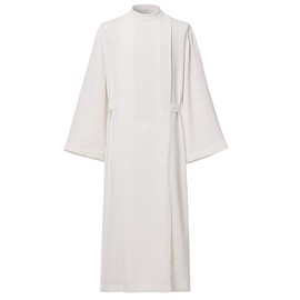 BLESSUME Priest Clergy Alb Pleats Front Wrap Alb Vestments