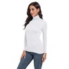 TAIPOVE Ribbed Turtleneck Shirts for Women Cotton Knit Turtle Neck