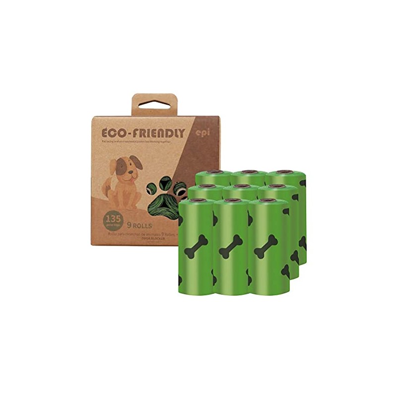 Faruxue Bolsas para caca de perro, 135 unidades, extra gruesas,