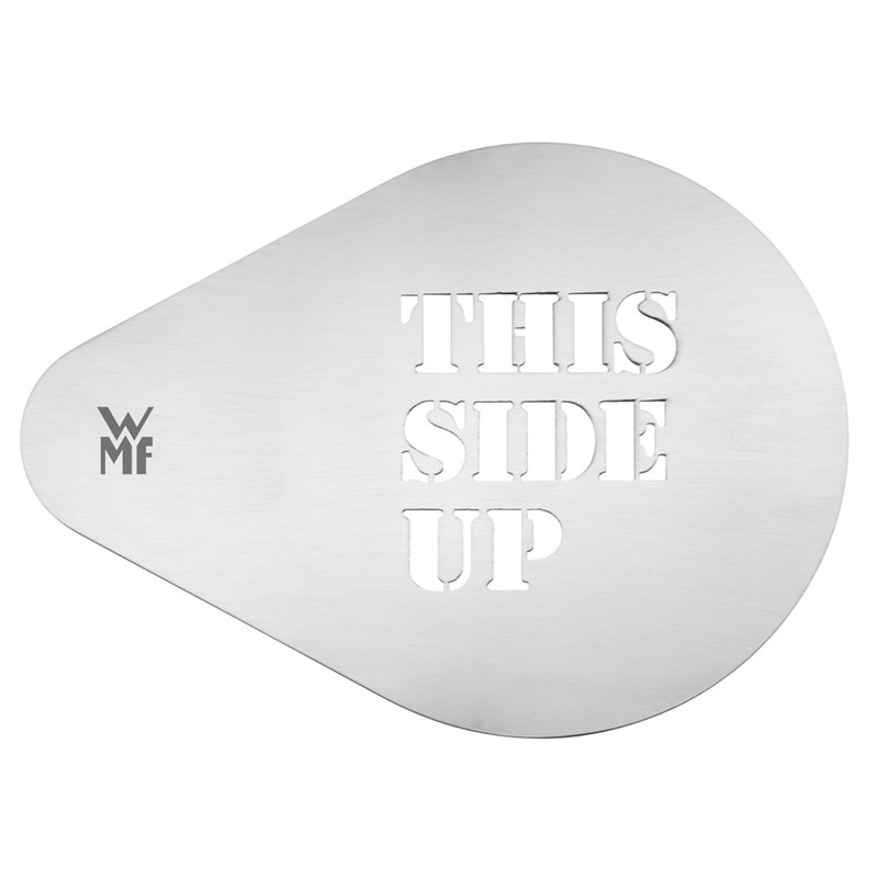 WMF Plantillas Capuccino Monkeyside Set de 2, Acero Inoxidable Pulido,