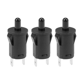 Rebower Door Light Switch PB35 Currently Normally Closed Replacement Switch [for Fridge or Freezer Applications Lighting] - AC 250V 3A / Black / Pack of 3