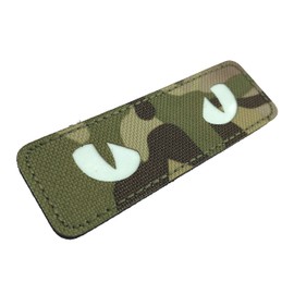 Cats Eyes Glow in the Dark Cosplay Airsoft Paintball Embroidered Fan Patch (Multicam)
