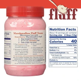 Fluff Marshmallow Spread, Delicious Strawberry Flavor, 7.5oz (Pack of 2)