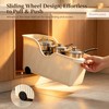 Extra Large Cream Rolling Under Sink Storage Bin with Wheels