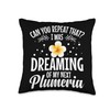 Plumeria Enthusiast Plumeria Flower Seeds Plumerias Throw Pillow