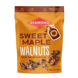 Diamond of California Sweet Maple Walnut Snack Nuts, 4 oz. (4 Pack)