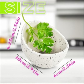 Ceramic Herb Stripper Bowl and Pill Crusher Set, Small Handmade, Multi-Size Holes for Leaves and Stems