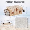 HappyPicnic Picnic Basket for 4, Handmade Wicker Picnic Set with