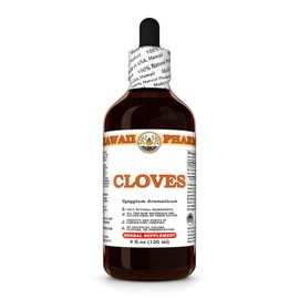 Hawaii Pharm Cloves Extract, Tincture for Antioxidant Support, Promotes Bone Strength, Supports Liver Function, Stomach Relief, Enhances Vitality - 4 fl.oz