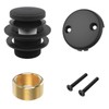 Matte Black Bath Tub Drain and Overflow Kit, Universal All