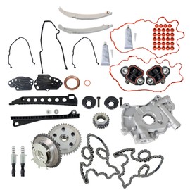 labwork Timing Chain Cam Phaser Solenoid Valve Oil Pump Kit Replacement for Expedition F150 F250 F350 Super Duty 5.4L 2004-2008