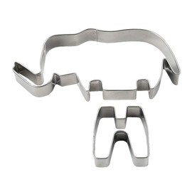 タイガークラウン クッキー型 シルバー 141×59×21mm ZOOクッキー型 ゾウ 抜型 動物 アニマル 立体 パーツ 組立 1983 2個入