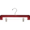 Deluxe Rounded Wooden Pant Hanger with Adjustable Cushion Clips, Box