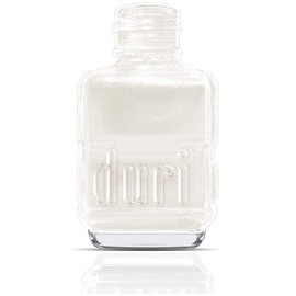 Duri Nail Polish, 50 Platinum, White Metallic Shimmer Pearl Finish Semi Sheer Coverage, 0.5 fl.oz.
